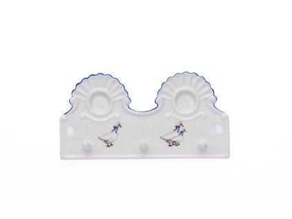 Kuchyňský věšák, 18 x 9 cm, husy, Český porcelán