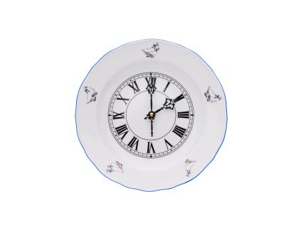 Hodiny, český porcelán, 24 cm, husy, Český porcelán