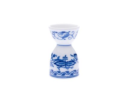 Kalíšek na vejce, český porcelán, cibulák, Leander