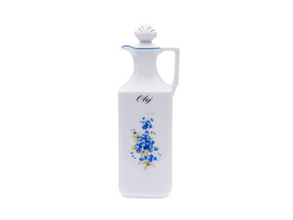 Porcelánová karafa olej, pomněnky, 0,7 l, Český porcelán