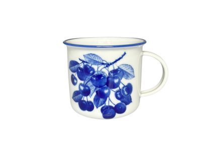 Hrnek Tina, 380 ml, kobaltové třešně, Český porcelán Dubí