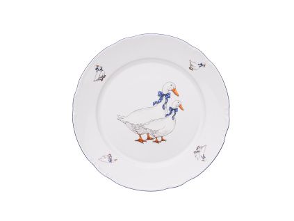 Constance, mísa mělká, 30 cm, husy, porcelán Thun
