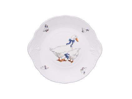 Talíř koláčový, 27 cm, Constance, husy, porcelán Thun