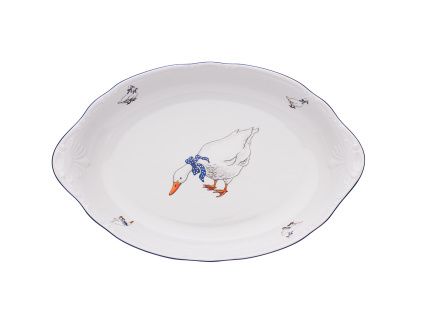 Constance, koš na chléb, 33 cm, husy, porcelán Thun