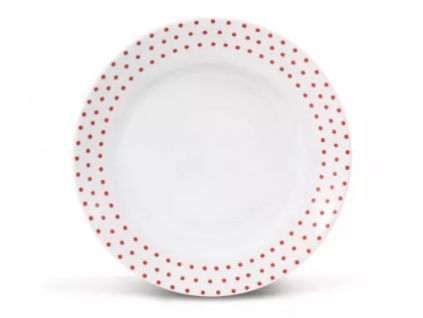 Porcelánový talíř mělký, 26 cm, český porcelán, Leander, BeFree, červená