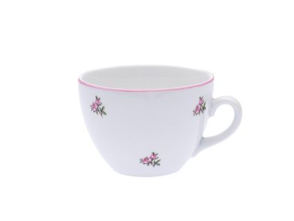 Hrnek Milada, Český porcelán, 380 ml, házenka, růžová linka