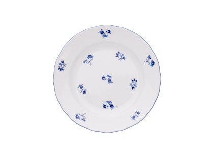 Talíř dezertní, 19 cm, modrá házenka, Český porcelán Dubí