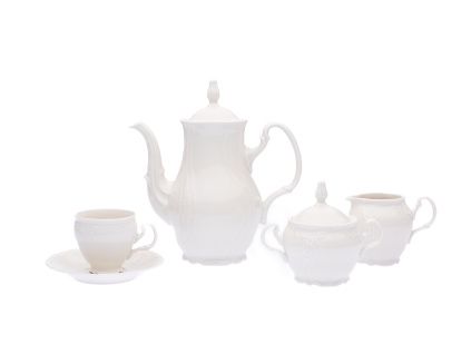 Bernadotte, kávová souprava, 15 d., slonová kost, porcelán Thun