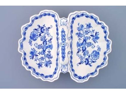 Kabaret 2-dílný  28 cm,  cibulák, Český porcelán
