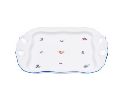 Podnos, 30 x 25 cm, rakouská házenka, Český porcelán