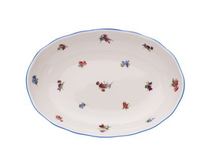 Mísa oválná, 23 cm, rakouská házenka, slonová kost, Český porcelán