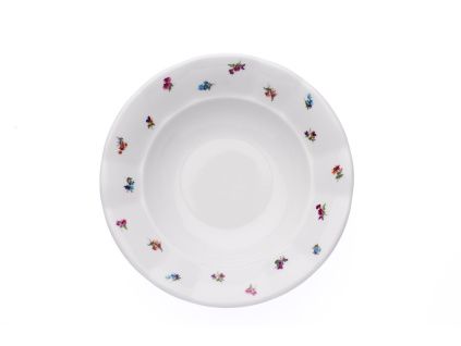 Talíř hluboký, český porcelán, házenka, 24 cm, G. Benedikt
