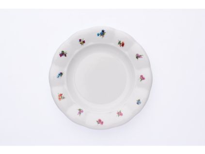 Talíř dezertní, český porcelán, házenka, 19 cm, G. Benedikt