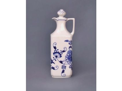 Karafa hranatá  0,70 l,  cibulák, Český porcelán