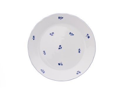 Mísa mělká, 30 cm, modrá házenka, Český porcelán