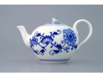 Konvice čajová se sítkem s víčkem  0,35 l, cibulák, Český porcelán