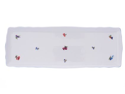 Podnos čtyřhranný, 45 cm, rakouská házenka, porcelán Dubí