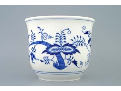 Květináč bez uch, bez nožky  15,8 cm, cibulák, Český porcelán
