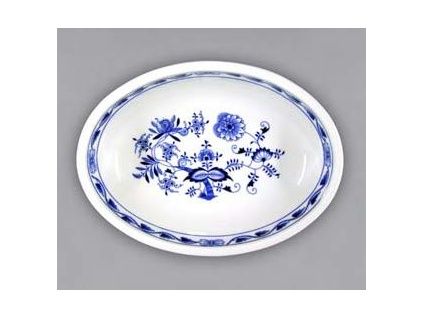 Mísa zapékací oválná střední 23 x 18,5 cm, cibulák, Český porcelán