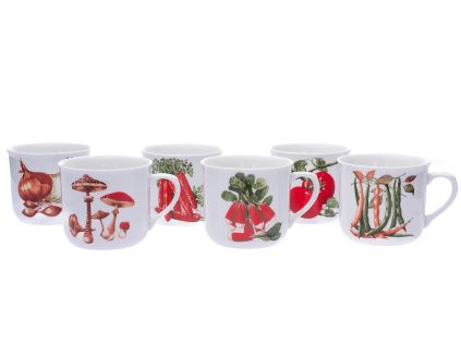 Sada vařáků, 650 ml, zelenina, Český porcelán Dubí, 6 ks