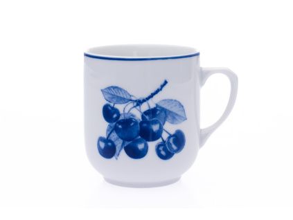 Hrnek Trojka, 300 ml, kobaltové třešně, Český porcelán