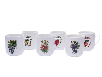 Hrnek Pětka, lesní plody, 400 ml, 6 ks, Český porcelán Dubí
