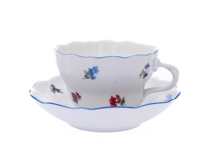 Šálek s podšálkem D, 0,40 l, rakouská házenka, Český porcelán