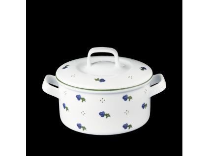 Kotlík na polévku, 500 ml, kytičky, český porcelán, G. Benedikt