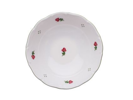 Miska kompotová, 13 cm, růžové kytičky, porcelán G. Benedikt