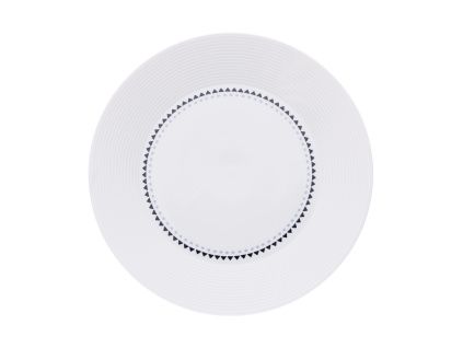 Lea, talíř mělký, 27 cm,  český porcelán, modré kamínky, Thun