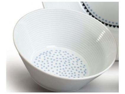 Lea, kompotová miska, 16 cm, modré kamínky, porcelán Thun
