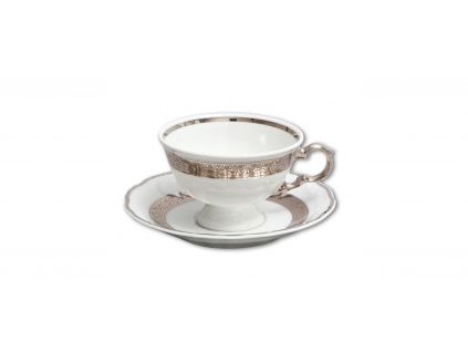 Marie Louise, čajový šálek, český porcelán, 230 ml, platina, Thun