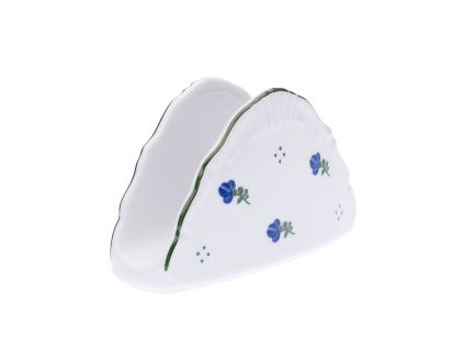 Stojánek na ubrousky, český porcelán, Verona, kytičky, G. Benedikt