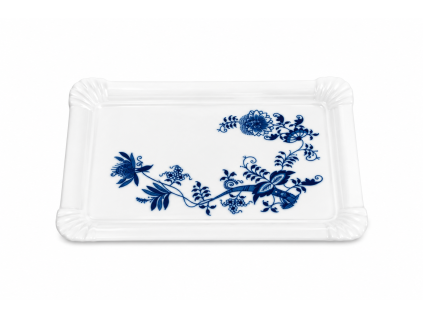 Porcelánový tácek, cibulák, 24x 16,5, Český porcelán Dubí