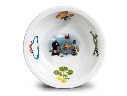 Dětská miska, Praktik, kolečko, český porcelán, 13 cm, Thun