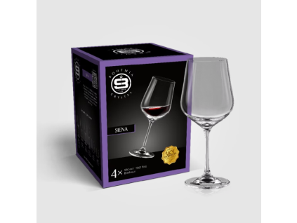 Sklenice na červené víno, 580 ml, Siena Bordeaux, Bohemia Skyberg