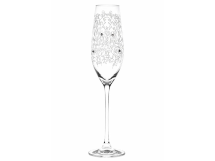 Sklenice na sekt, Celebration, 210 ml, Flora, Crystal Elements, 4 ks