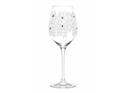 Sklenice na víno, Celebration, 360 ml, Flora, Crystal Elements, 4 ks