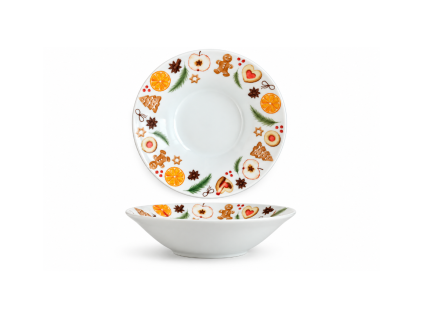 Talíř hluboký, Vánoce, 27 cm, Optimo, porcelán G. Benedikt