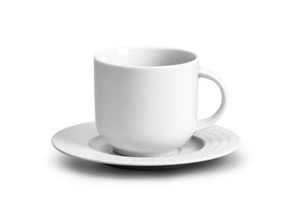 Šálek s podšálkem, bílý porcelán, 270 ml, Onyx, Thun