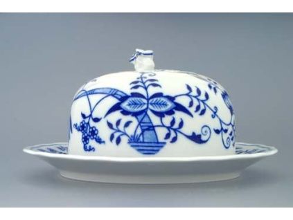 Dóza na sýr kulatá - komplet 2 dílná, 670 g, cibulák, Český porcelán