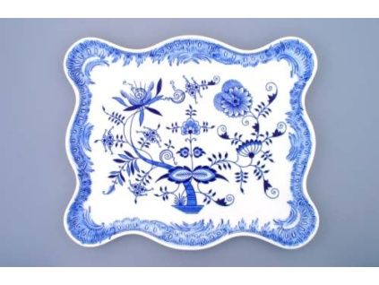 Podnos ozdobný  45 x 37 cm, cibulák, Český porcelán