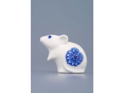 Myš 5 cm, cibulák, Český porcelán
