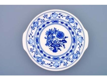 Talíř kupový s uchy 24,6 cm, cibulák, Český porcelán