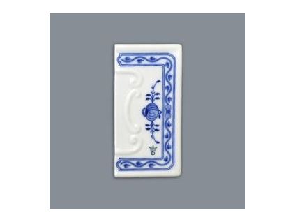 Číslo na dům - rámeček reliéfní / se spodní značkou, 110 x 55 mm, cibulák, Český porcelán