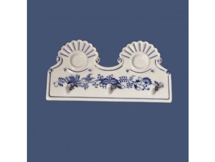 Kuchyňský věšák, 180 x 90 mm, cibulák, Český porcelán