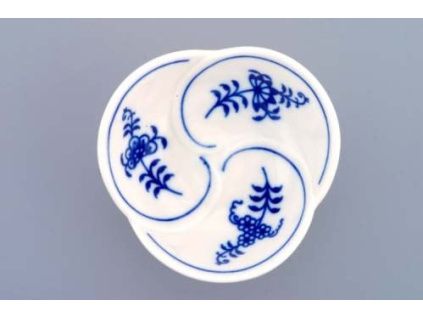 Miska trojlístek, 8 cm, cibulák, Český porcelán