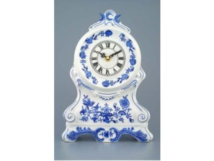 Krbové hodiny bez růží / se strojkem, 28 cm, cibulák, Český porcelán