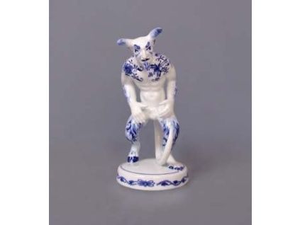 Čert Belzebub, 18 cm, cibulák, Český porcelán