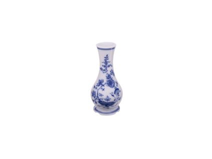 Porcelánová váza výšky 15,5 cm v dekoru cibulák, český porcelán Leander